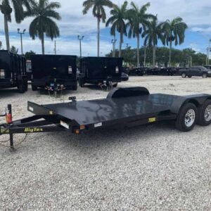 flat bed trailer 7×18 STEEL DECK CAR TRAILER 70DM-18