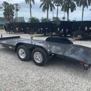 flat bed trailer 7×18 STEEL DECK CAR TRAILER 70DM-18 - Image 3