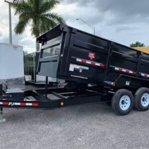 PJ 7X14 DUMP TRAILER 8 TON LOW PROFILE 4′ HIGH SIDE DM142 - Image 3